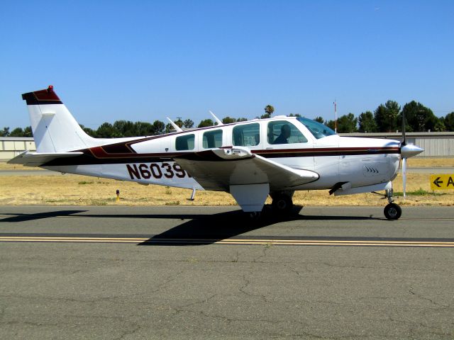 Beechcraft Bonanza (36) (N6039R) - Taxiing to RWY 24