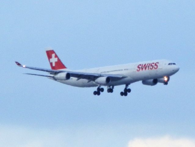 Airbus A340-300 (HB-JMA) - A "Four-Engined"Swiss A340-300"Arriving from Zurich,KLoten(ZRH/LSZH)