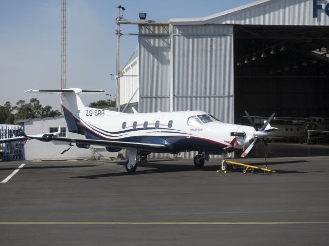 Pilatus PC-12 (ZS-SRR) - 27 MAY 2017. At Johannesburg, South Africa.