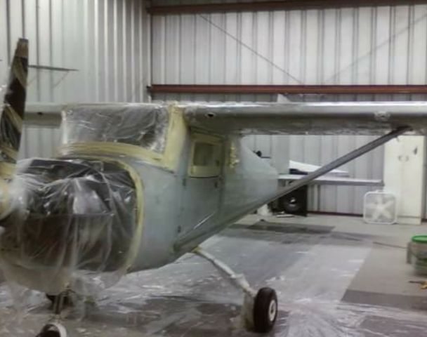 Cessna Commuter (N6563T) - Old paint was removed, 