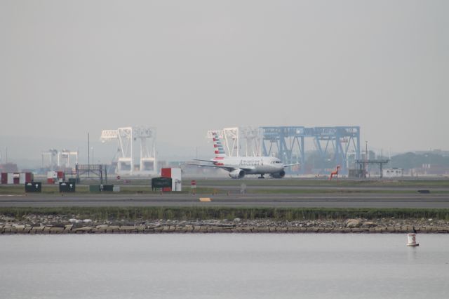 Airbus A320 — - An American A320 exits 4R at Logan.