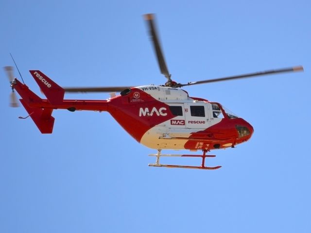 VH-VSA — - Motor Accident Commission emergency chopper heading off on another mercy flight. Wednesday 4th January 2012.