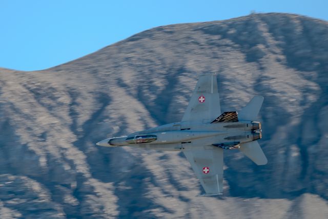 McDonnell Douglas FA-18 Hornet (J5011) - solo show over Axalp training ground