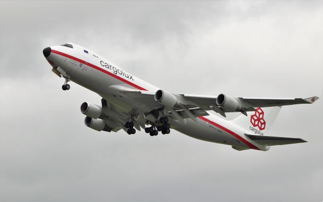 Boeing 747-400 (LX-NCL) - cargolux (retro livery) b747-4f lx-ncl dep shannon for luxembourg after paint by iac 14/7/20.