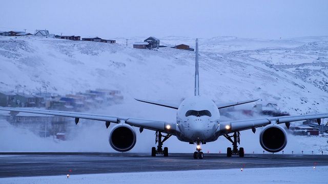 Airbus A350-900 (F-WZGG) - The Airbus 350-900 XWB was in Iqaluit for cold weather testing.