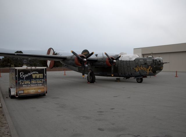 — — - KMRY - The Collings Foundation B-24 at Monterey Jet Center 5-14-2015.