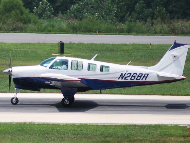 Beechcraft Bonanza (36) (N26BR) - Rolling down runway 20 KJQF - 7/28/09