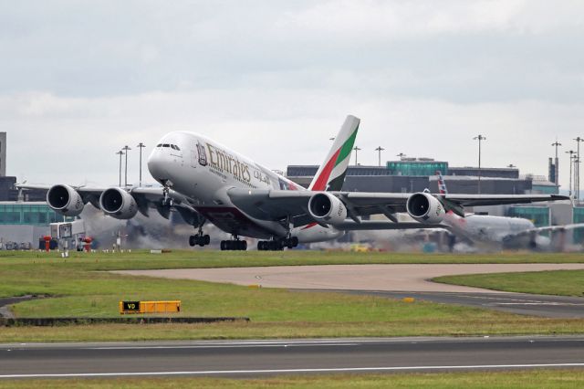 Airbus A380-800 (A6-EES) - The morning EK flight is now back to A380s after a month with B77Ws.  A6-EES on the way back to DXB as EK22