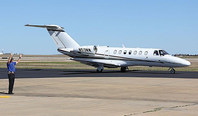 Cessna Citation CJ3 (N53NW) - Aircraft lands at KGVT for fuel and relief.