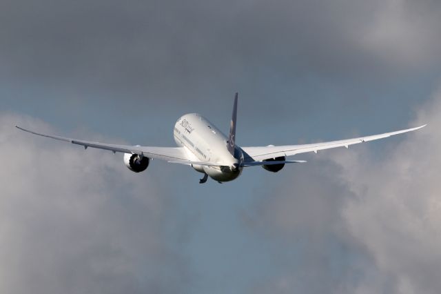 Boeing 787-9 Dreamliner (HZ-AR13) - Recently delivered to Saudia, HZ-AR13 departs on flight SVA124 to Jeddah