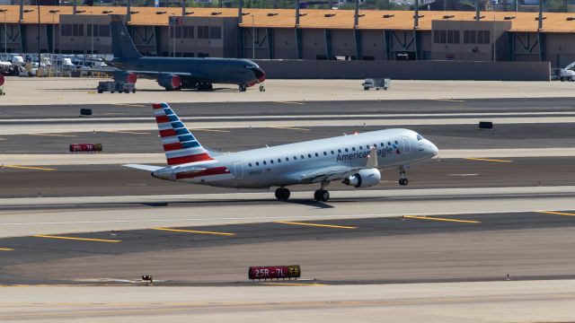 Embraer 170/175 (N516SY) - American Eagle E170 taking off from PHX on 7/1/22. Taken with a Canon 850D and Canon 75-300mm lens.