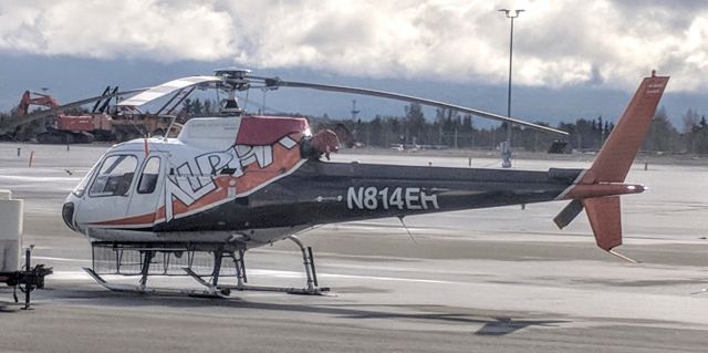 Eurocopter AS-350 AStar (N814EH) - Parked at Alpha Aviation Terminal, Merrill Field, Anchorage, AK