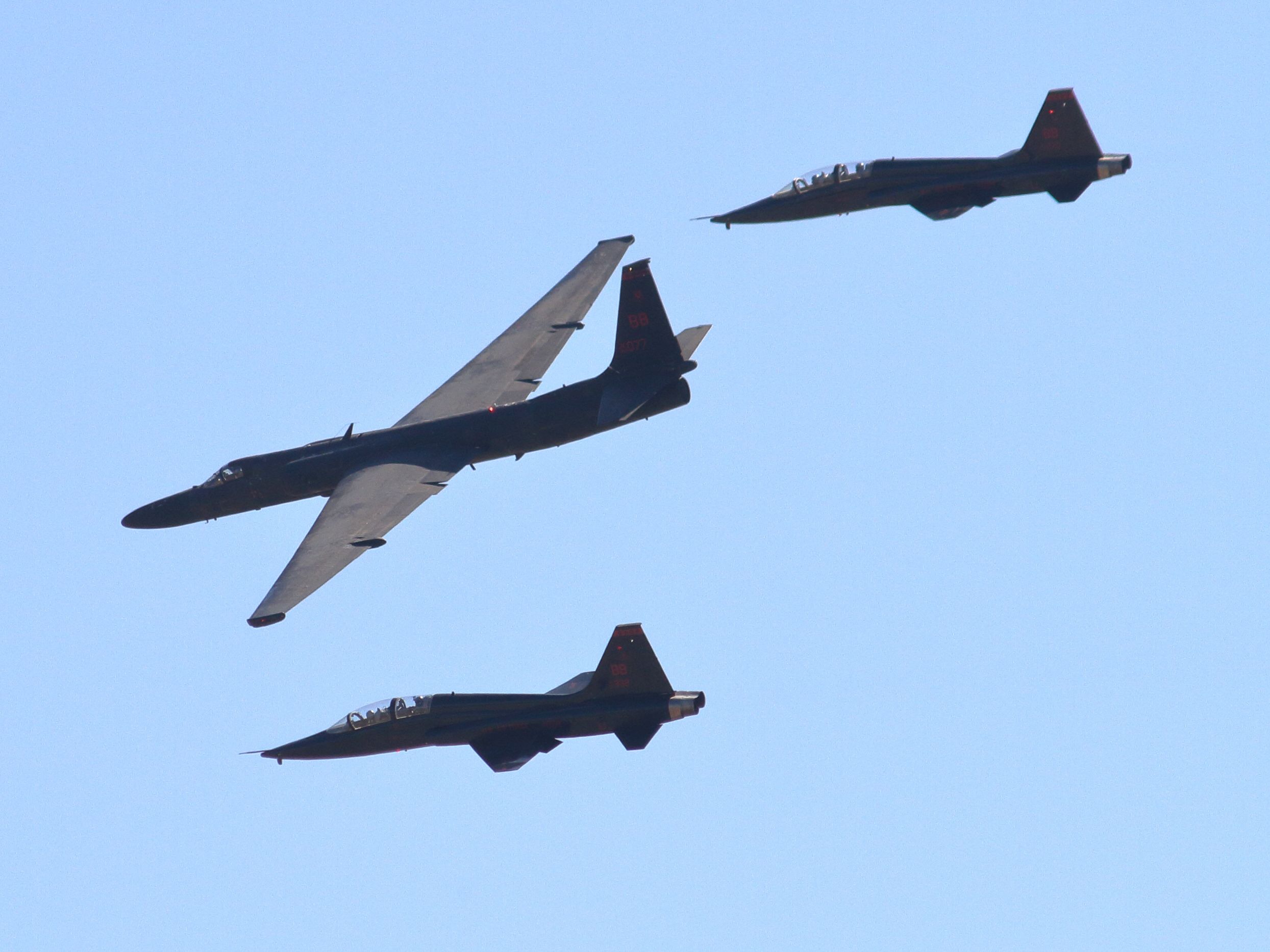 Lockheed ER-2 (80-1077) - U-2S in a rare formation flight with T-38s of the 9th Reconnaissance Wing – Beale Air Force Base, Californiabr /br /California Capital Airshow - 09/22/2018