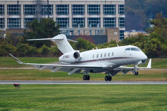 Canadair Challenger 350 (N738QS) - N738QS is a 2017 Bombardier Challenger 350 seen here touching down at Atlanta's PDK executive airport. I shot this with a Canon 500mm lens. Camera settings were 1/2000 shutter, F4, ISO 1250. Please check out my other photography. Votes and positive comments are always appreciated. Questions about this photo can be sent to Info@FlewShots.com