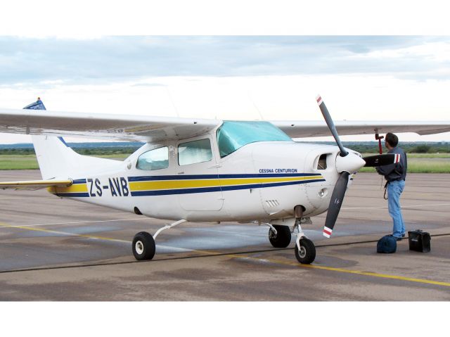 Cessna Centurion (ZS-AVB) - At Pilanesberg, South Africa.