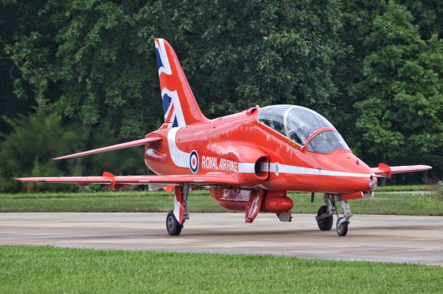 Boeing Goshawk (XX278) - RAF’s Red Arrow xx278, a BAE Systems Air Hawk T.1A taxis in from Dulles to a static display at Air and Space Museum on the morning of 20190827.br /br /© 2019 Heath Flowersbr /br /Contact photographer for reproduction(s).