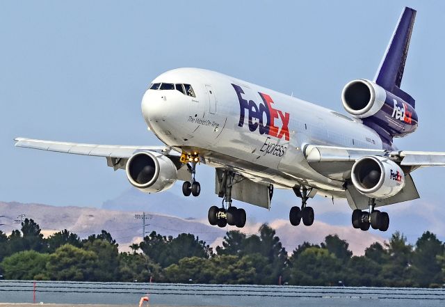 McDonnell Douglas DC-10 (N312FE) - FedEx - Federal Express MD-10-30F  N312FE (cn 48300/433) "Genevieve" - Ex "Angela"br /McCarran International Airport (KLAS)br /Las Vegas, Nevadabr /TDelCorobr /July 19, 2013