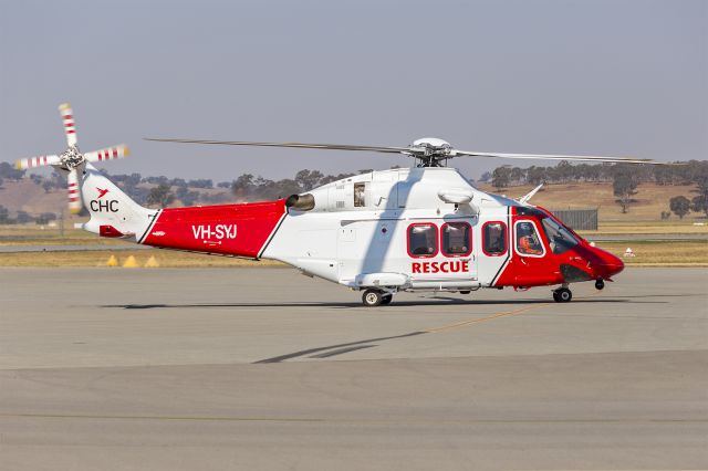 BELL-AGUSTA AB-139 (VH-SYJ) - Lloyd Off-Shore Helicopters (VH-SYJ) AgustaWestland AW139 taxiing at Wagga Wagga Airport