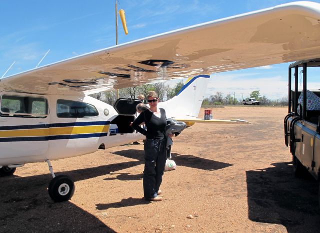 Cessna Centurion (ZS-AVB) - At Ingwelala, South Africa.