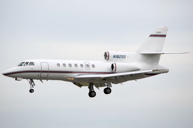 Dassault Falcon 50 (N1829S) - My, what big landing lights you have!br /A Stephens jet returning home on a gloomy day.  July 2013