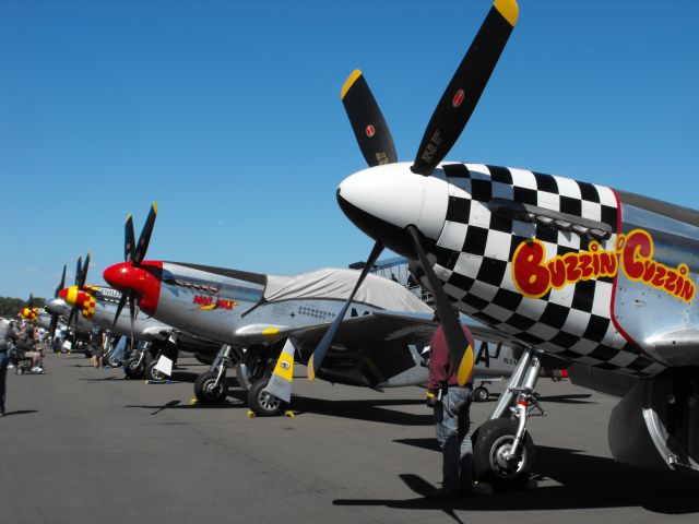 North American P-51 Mustang (N251BP) - P-51 Mustang parking at Warbird Alley for Sun n Fun 2017