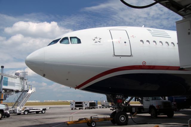 Airbus A330-200 (N282AY) - At the gate in Charlotte, NC