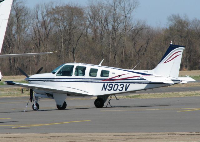 Beechcraft Bonanza (36) (N903V) - Parked at Downtown Shreveport.