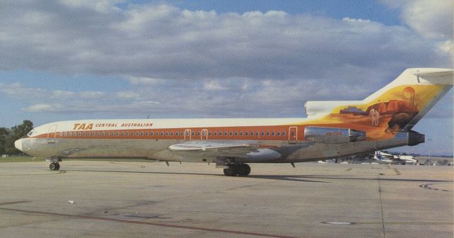 BOEING 727-200 (VH-TBK) - scanned from postcardbr /TAA