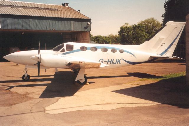 Cessna 421 (G-HIJK) - Seen here in Jun-01.