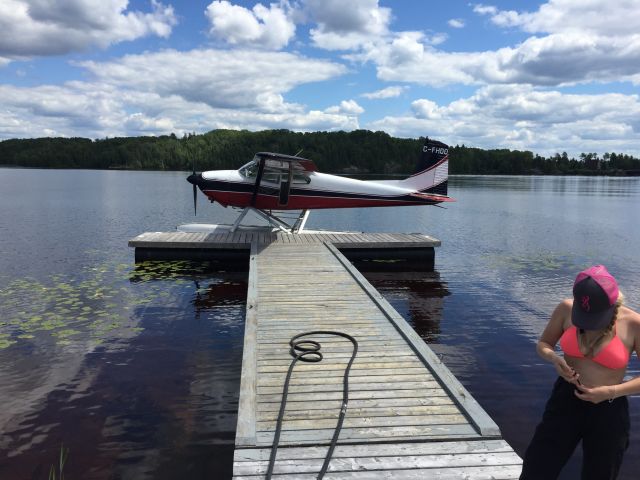 Cessna Skywagon 180 (C-FHOO) - C-FHOO Getting Fuel