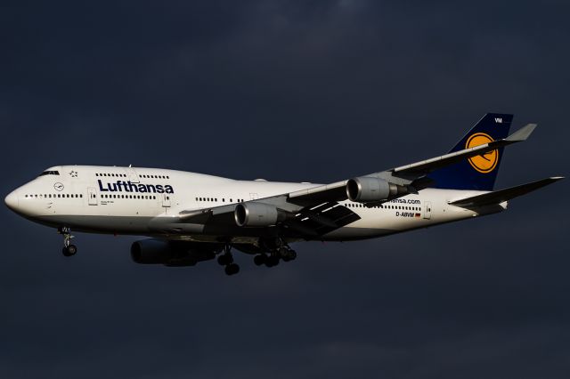 Boeing 747-400 (D-ABVM) - dark sky