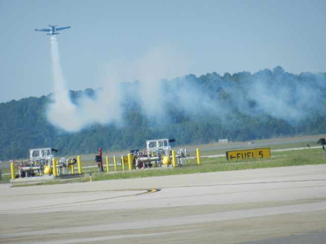 — — - A F6F Hellcat climbs away from the Runway while performing 2018 NAS Oceana 75th Anniversary