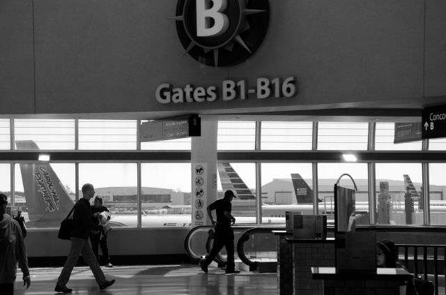 Airbus A319 (N717UW) - Inside the atrium of Charlotte Douglas International Airport.