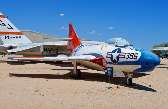 — — - Grumman F9F-8 Cougar Pima Air Museum Tucson Arizona