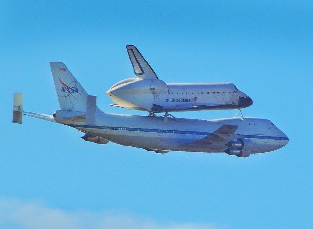 Boeing 747-200 (N905NA) - Shuttle Endeavour final flight , on its way to the SanFrancisco Bay Area.