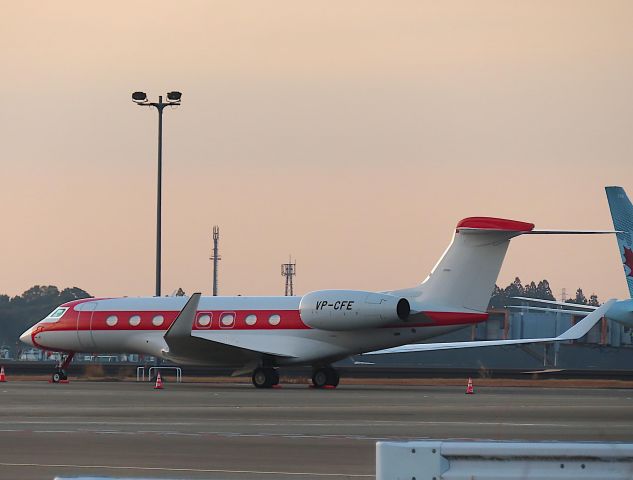 Gulfstream Aerospace Gulfstream G650 (VP-CFE) - Photo taken on Dec 28, 2023.