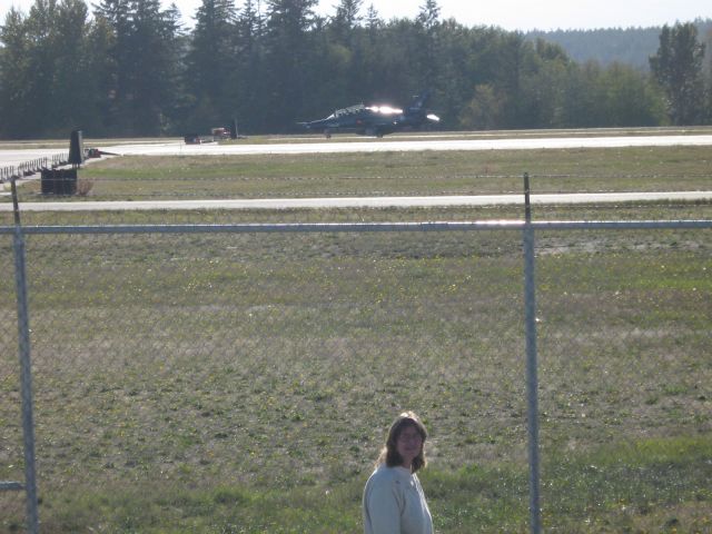 — — - Hawk 115 Canadian Forces NATO Trainer from CFB Cold Lake Alberta taxies for take off at CFB Comox