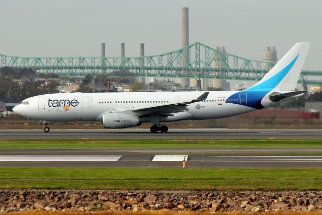 Airbus A330-300 (HC-COH) - Tame A330-243 (HC-COH) heading to JFK after diverting to Boston due to low visibility