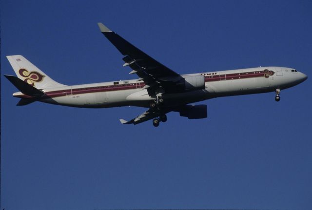 Airbus A330-200 (HS-TEF) - Final Approach to Narita Intl Airport Rwy34L on 1998/10/03