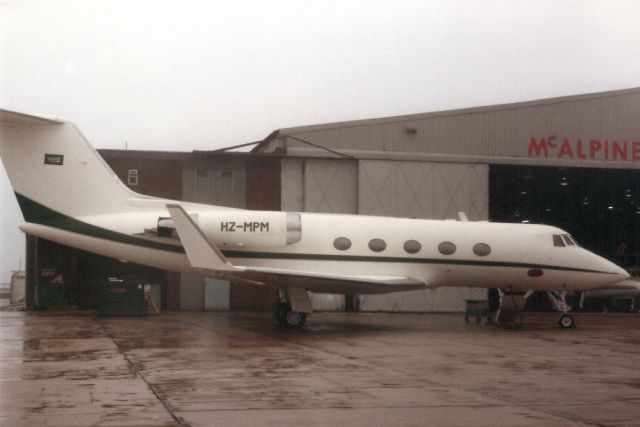 Gulfstream American Gulfstream 2 (HZ-MPM) - Seen here in Jan-85.br /br /Reregistered N8490P in Jun-88,br /then N36RR in Jan-97.br /Registration cancelled 27-Jan-14. Broken up at L71.
