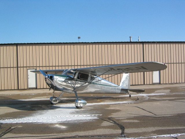 Cessna 140 (N1695V) - Look! Shiny! Brrrrr....