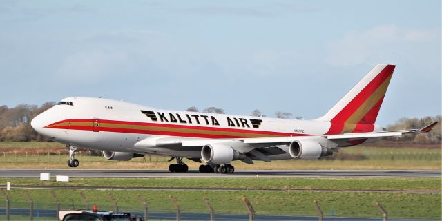 Boeing 747-400 (N403KZ) - kalitta air b747-481f n403kz dep shannon for chicago 1/3/20.