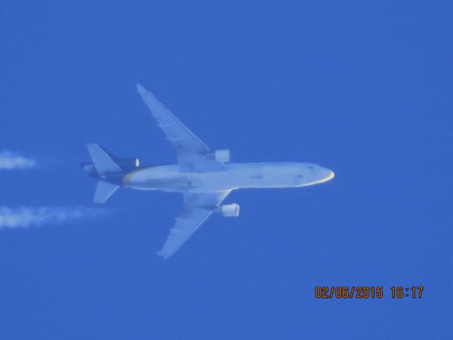 Boeing MD-11 (N284UP) - UPS flight 5510 from SDF to ONT over Southeastern Kansas at 36,000 feet.