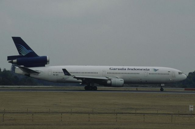 Boeing MD-11 (PK-GII) - Departure at Narita Intl Airport Rwy16R on 1998/04/04