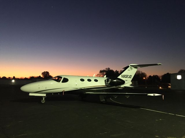 Cessna Citation Mustang (N802JD) - Home for the night at VTA