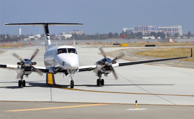 Beechcraft Super King Air 350 (N575RD) - Levis stadium in the background. 