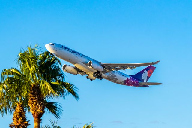 Airbus A330-200 (N361HA) - Hawaiian Airlines A330-200 taking off from PHX on 10/11/22. Taken with a Canon 850D and Tamron 150-600mm G2 lens.