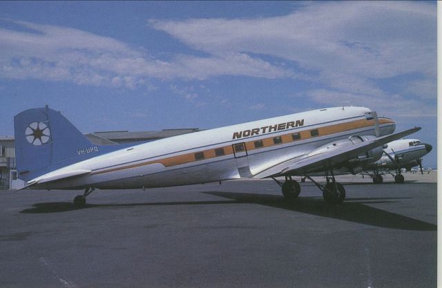 Douglas DC-3 (VH-UPQ) - scanned from postcardbr /Northern