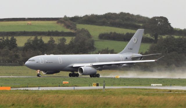 Airbus A330-200 (T054) - royal netherlands air force a330-243mrtt t-054 dep shannon for oslo 30/9/20.