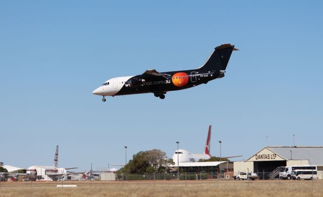 British Aerospace BAe-146-200 (VH-SAZ) - About to land in Longreach - 4 September 2019.